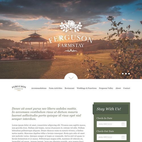 Website Design for Ferguson Farmstay