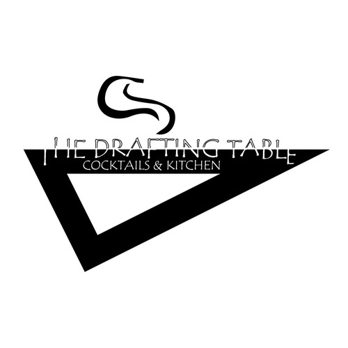 Logo concept for the drafting table cocktail & kitchen.