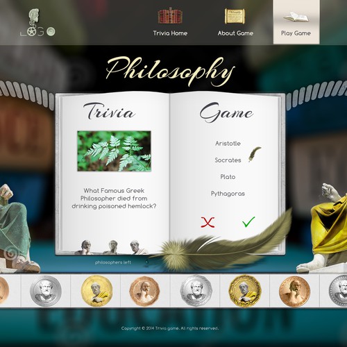 Website Design: Philosophy Trivia Game