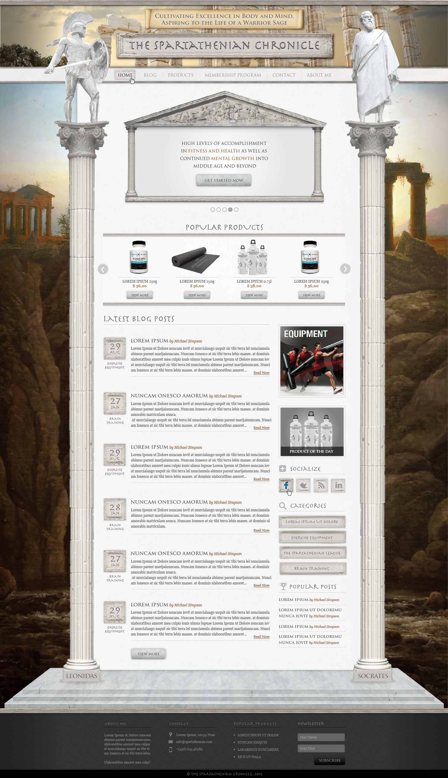 The Spartathenian Chronicle (thespartathenianchronicle.com) needs a new website design