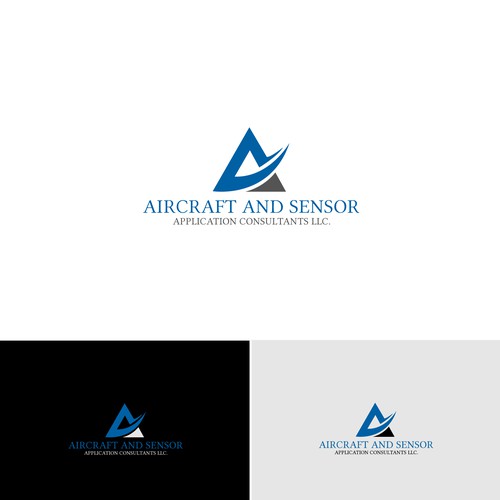 Create a classic and smart logo design for Aircraft and SensorApplication Consultants LLC.
