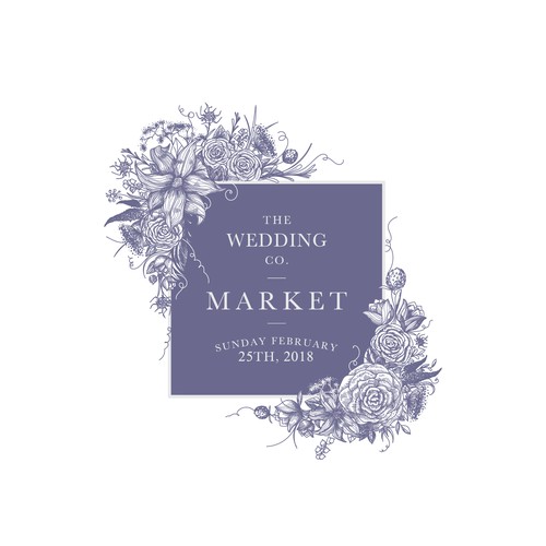 Invitation design for The Wedding Co. Market 