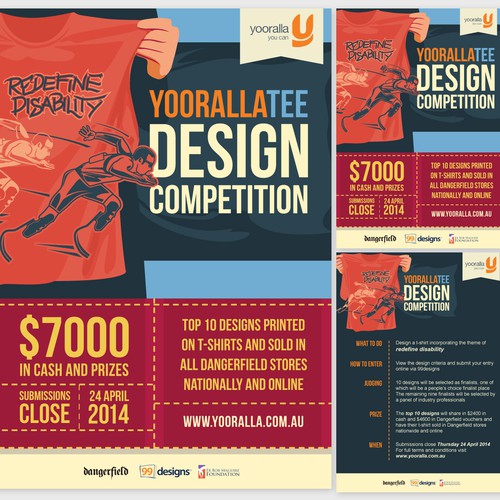 Street Art Wanted! Design a flyer/poster for a t-shirt contest to promote positive images of disability