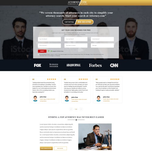 Lawyer Business Home page template