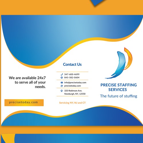 A4 Trifold Brochure for Precise Dental Staffing