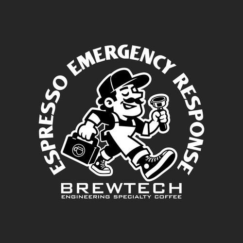 Coffee shop mascot tee design