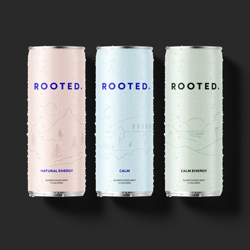 Packaging Design for Rooted Energy Drink