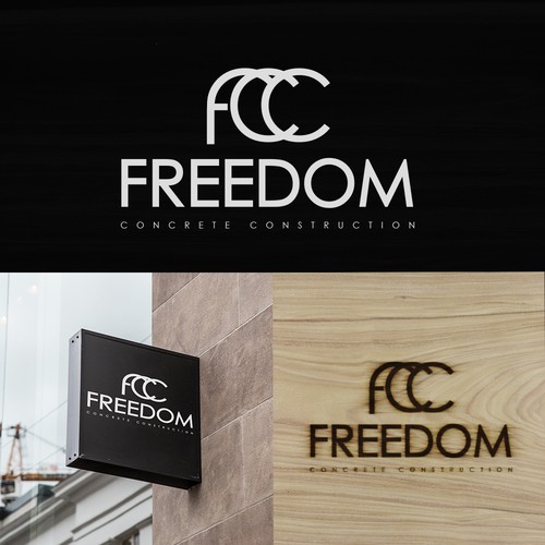 2nd Logo design for Freedom Concrete Construction