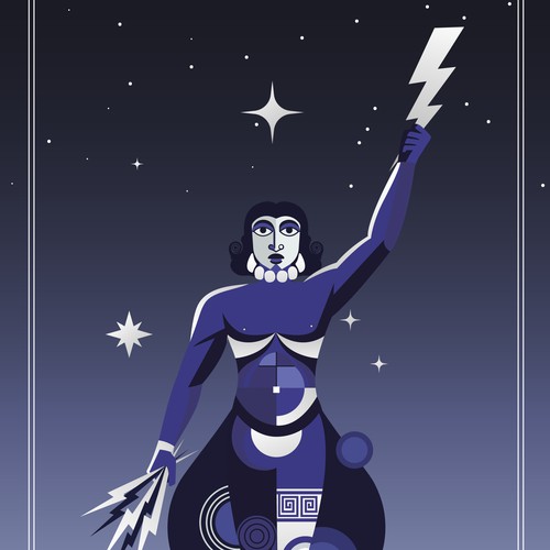 A graphic illustration of a Greek poem