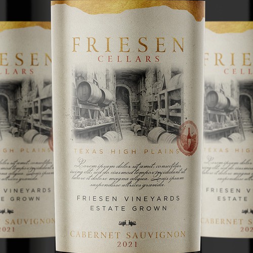 Vintage wine label AVAILABLE FOR SALE