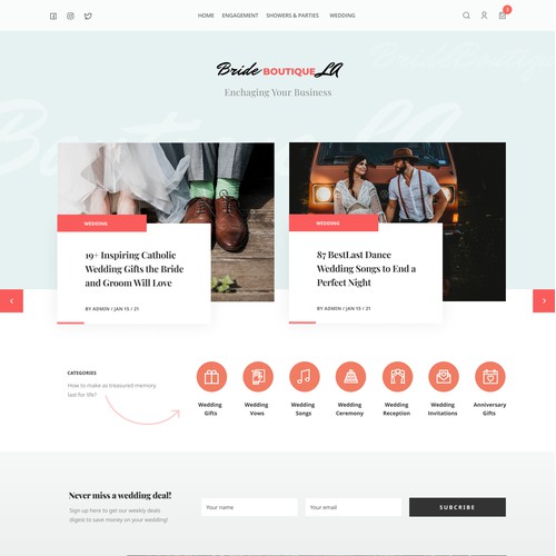 Design WordPress Theme for Wedding