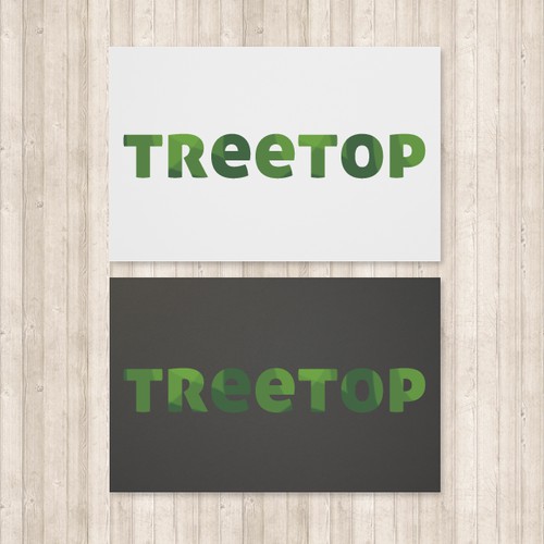 Create a simple logo and type for Treetop