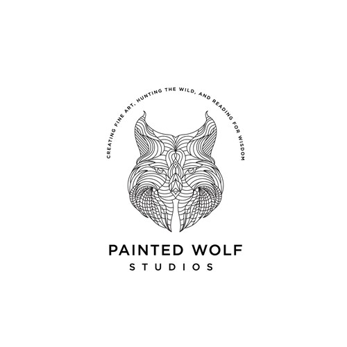 Wolf logo for Art and Wildlife platform  