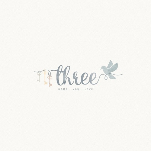 Three - real estate logo.