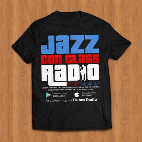 T-Shirt Logo For Online Classic Jazz Radio Station