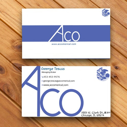ACO commercial company business card