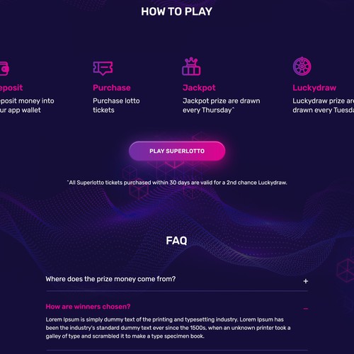 Crypto landing page