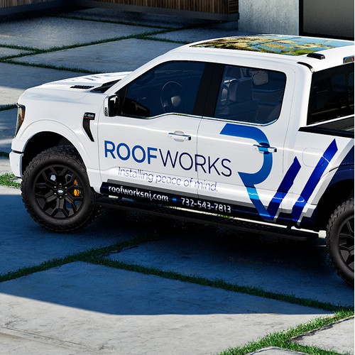 Roof Works Truck wrap