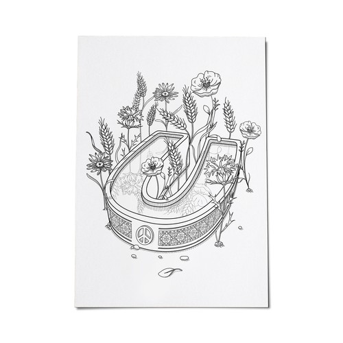 Colouring Letters - U