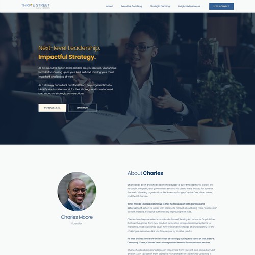 Consultant website redesign