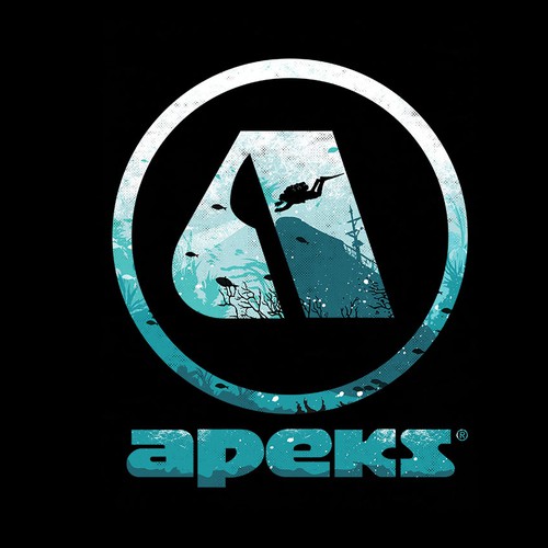 T-shirt design for APEKS®: British manufacturer of scuba diving equipment based in Blackburn.