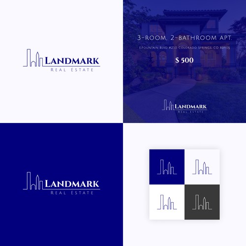 Contemporary logo design for real estate company