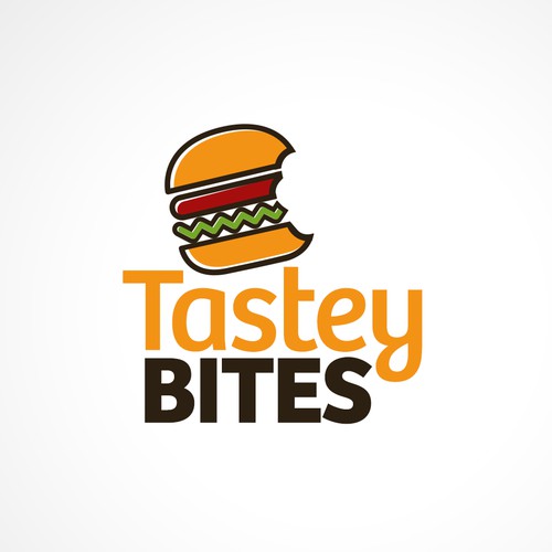 create a logo that captures burgers, fish , chicken, drink in a cup in  a 21st century modern look