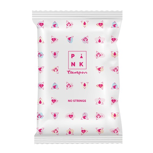 Pink tampon Packaging design