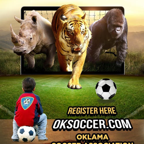 HAVE FUN CREATING A YOUTH SOCCER BILLBOARD THAT BLOWS DRIVERS AWAY!MORE WORK AWAITS.