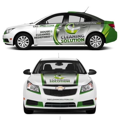 Simple & Bold Cleaning Solution vehicle wrap