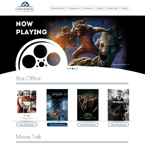 Website Design for Universal Cinemas