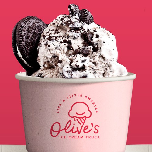 Olive's Ice Cream Truck Logo