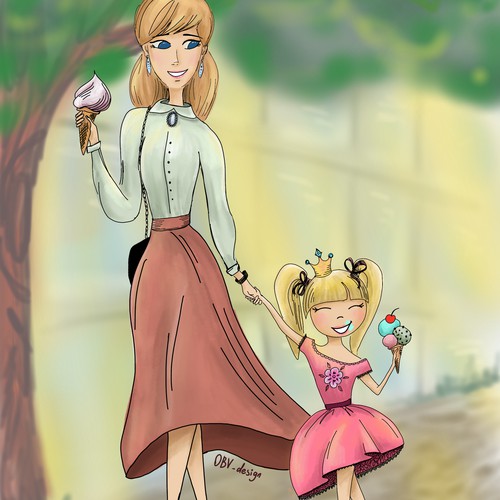 Illustration idea for the children's book "Little Princess"