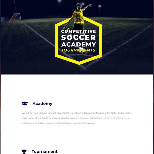 Website for a soccer team