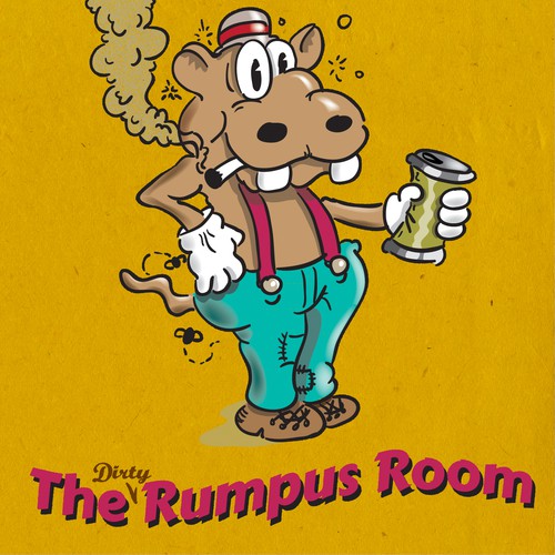The Dirty Rumpus Room Drinking Hippo
