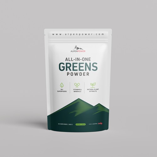 Create a strong, product box for a premium wellness brand