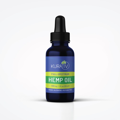 Packaging design for a hemp oil brand