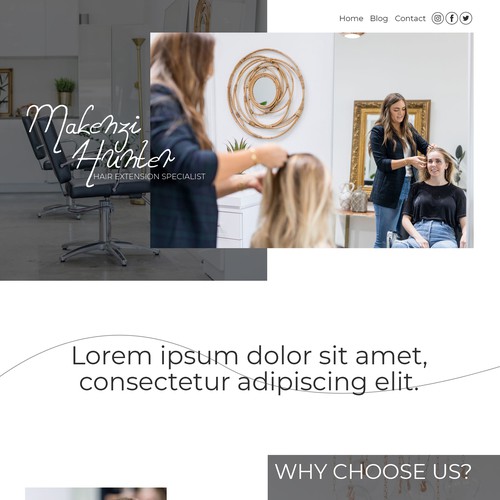 Hair Extension Sylist Website Design