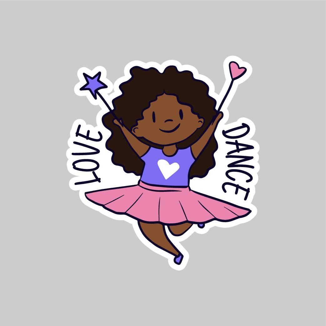 Create a one-of-a-kind dance-themed sticker