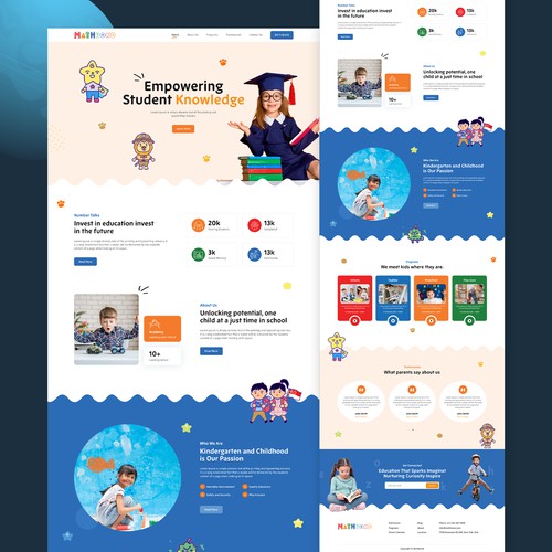Landing Page for Kids School