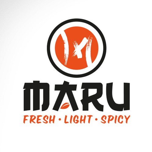 Erstellt bitte ein Logo für das asiatisches Gastronomiekonzept "MARU".