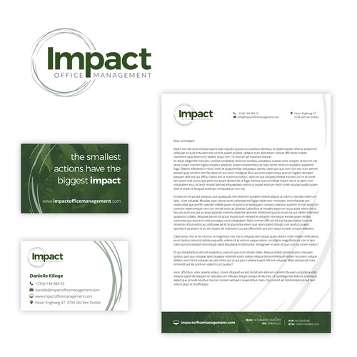 Corporate Identity design for Impact Office Management