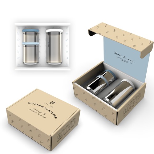 Eco-friendly packaging for the kitchen set