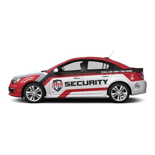 Vehicle wrap design for a Security Guard Company