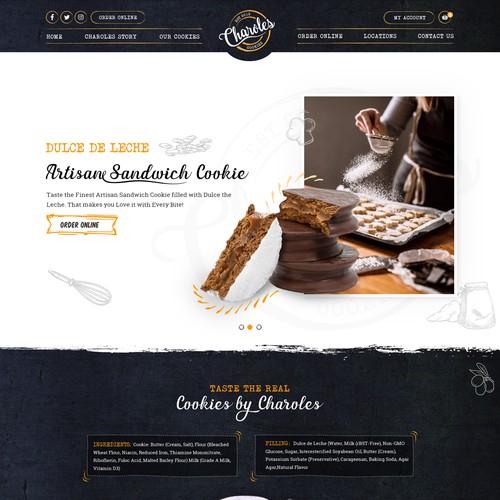 Creation of delicious cookies  website