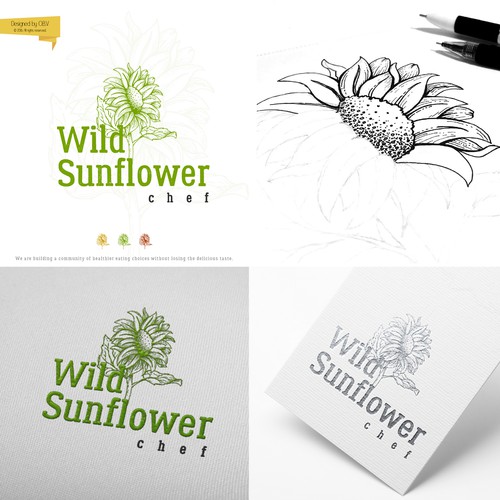 Logo for a community of healthier eating choices without losing the delicious taste