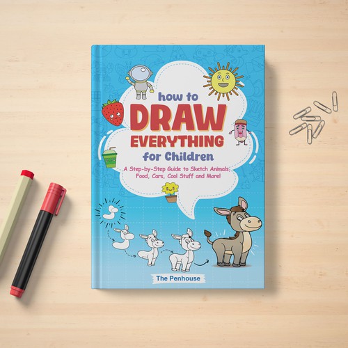 Book Cover Concept of How to Draw Everything for Children