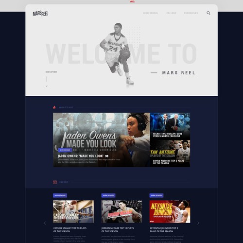 Mars Reel web design