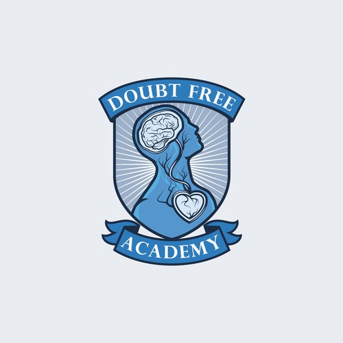 Coat of Arms style logo for Doubt Free Academy.