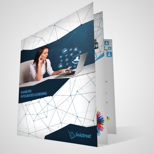 Create a great brochure for a cutting edge international e-learning & knowledge management company